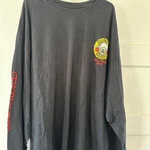 Guns and Roses Fall Tour 2019 Long Sleeved Black T-Shirt.